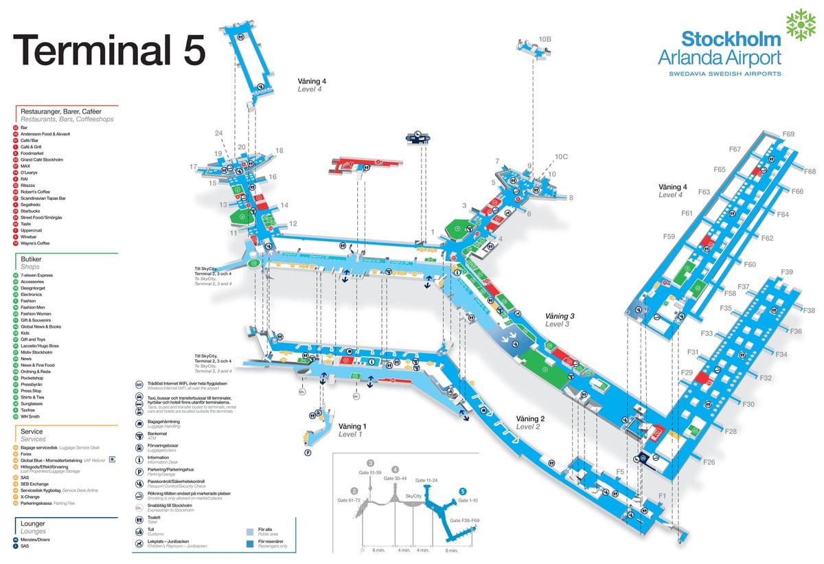 Stockholm tèminal ayewopò 5 kat jeyografik