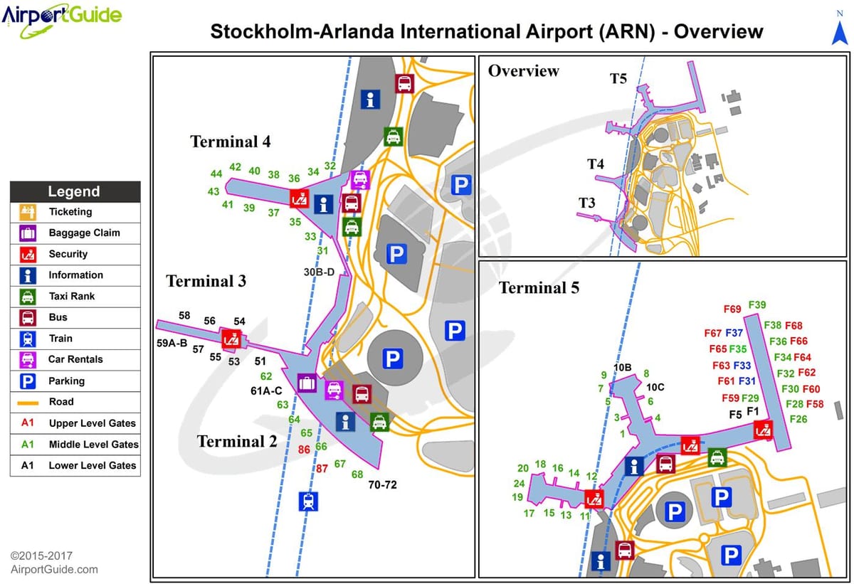 Stockholm arlanda ayewopò kat jeyografik