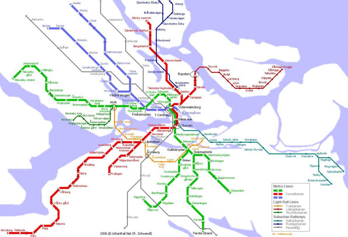kat jeyografik la nan Stockholm estasyon métro