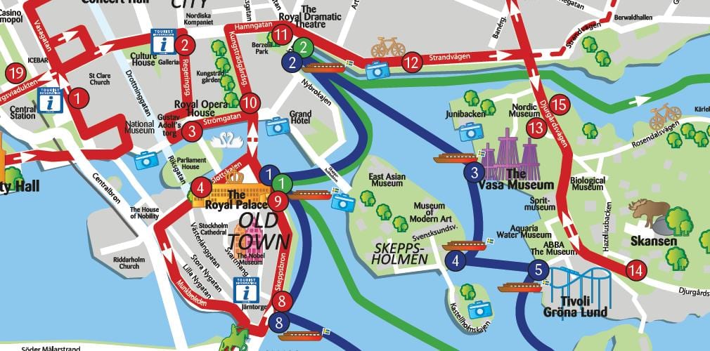 Stockholm pwen nan enterè a kat jeyografik