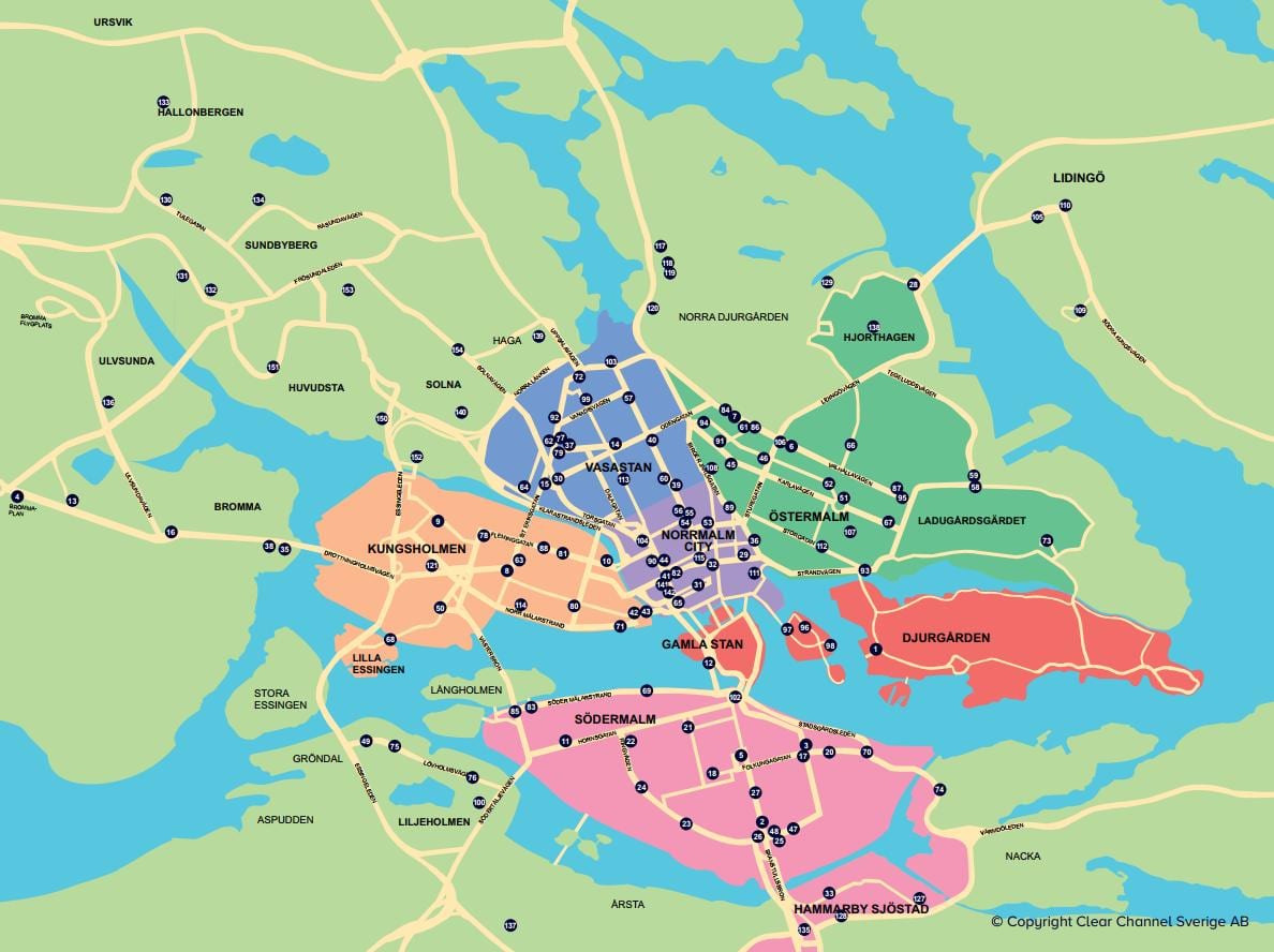 kat jeyografik nan vil la bisiklèt kat jeyografik Stockholm